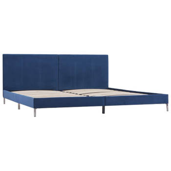 vidaXL Bedframe stof blauw 180x200 cm