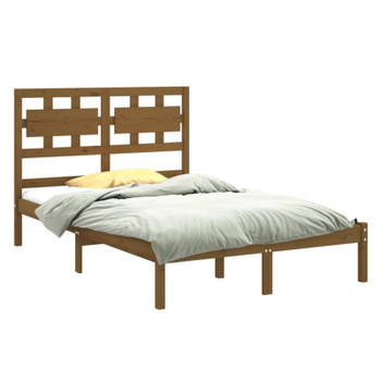 vidaXL Bedframe massief hout honingbruin 120x200 cm