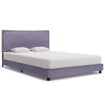 vidaXL Bedframe stof lichtgrijs 140x200 cm