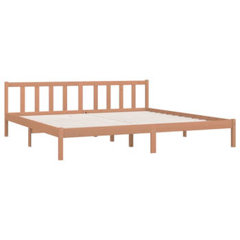 vidaXL Bedframe massief grenenhout honingbruin 200x200 cm