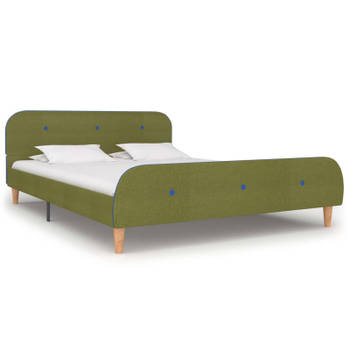 vidaXL Bedframe stof groen 140x200 cm