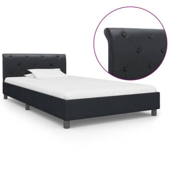 vidaXL Bedframe kunstleer zwart 100x200 cm