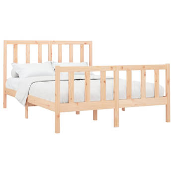 vidaXL Bedframe massief grenenhout 140x190 cm