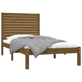 vidaXL Bedframe massief hout honingbruin 100x200 cm