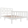 vidaXL Bedframe massief grenenhout wit 160x200 cm