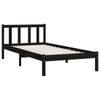 vidaXL Bedframe massief grenenhout zwart 100x200 cm