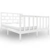 vidaXL Bedframe massief grenenhout wit 120x190 cm