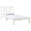 vidaXL Bedframe massief grenenhout wit 100x200 cm