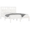 vidaXL Bedframe massief grenenhout wit 180x200 cm