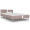 vidaXL Bedframe met LED kunstleer cappuccino 90x200 cm