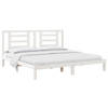 vidaXL Bedframe massief grenenhout wit 200x200 cm