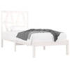 vidaXL Bedframe massief grenenhout wit 90x190 cm