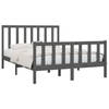 vidaXL Bedframe massief hout grijs 150x200 cm