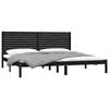 vidaXL Bedframe massief hout zwart 180x200 cm