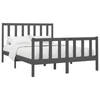 vidaXL Bedframe massief grenenhout grijs 150x200 cm