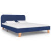 vidaXL Bedframe stof blauw 140x200 cm