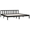 vidaXL Bedframe massief grenenhout zwart 200x200 cm