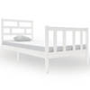 vidaXL Bedframe massief grenenhout wit 90x200 cm