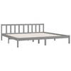 vidaXL Bedframe massief grenenhout grijs 200x200 cm