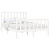 vidaXL Bedframe massief grenenhout wit 140x190 cm