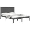 vidaXL Bedframe massief grenenhout grijs 120x200 cm