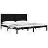 vidaXL Bedframe massief grenenhout zwart 200x200 cm