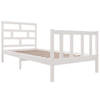 vidaXL Bedframe massief grenenhout wit 90x190 cm