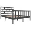 vidaXL Bedframe massief grenenhout grijs 150x200 cm