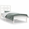 vidaXL Bedframe massief grenenhout wit 100x200 cm