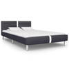 vidaXL Bedframe met LED kunstleer zwart 140x200 cm