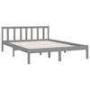 vidaXL Bedframe massief grenenhout grijs 150x200 cm