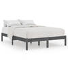 vidaXL Bedframe massief grenenhout grijs 140x190 cm