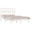 vidaXL Bedframe massief grenenhout wit 140x190 cm