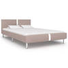 vidaXL Bedframe kunstleer cappuccino 140x200 cm