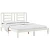 vidaXL Bedframe massief grenenhout wit 160x200 cm