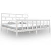 vidaXL Bedframe massief grenenhout wit 180x200 cm