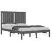 vidaXL Bedframe massief grenenhout grijs 120x200 cm