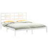 vidaXL Bedframe massief hout wit 180x200 cm