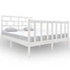 vidaXL Bedframe massief grenenhout wit 140x190 cm