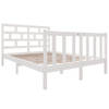 vidaXL Bedframe massief grenenhout wit 140x190 cm