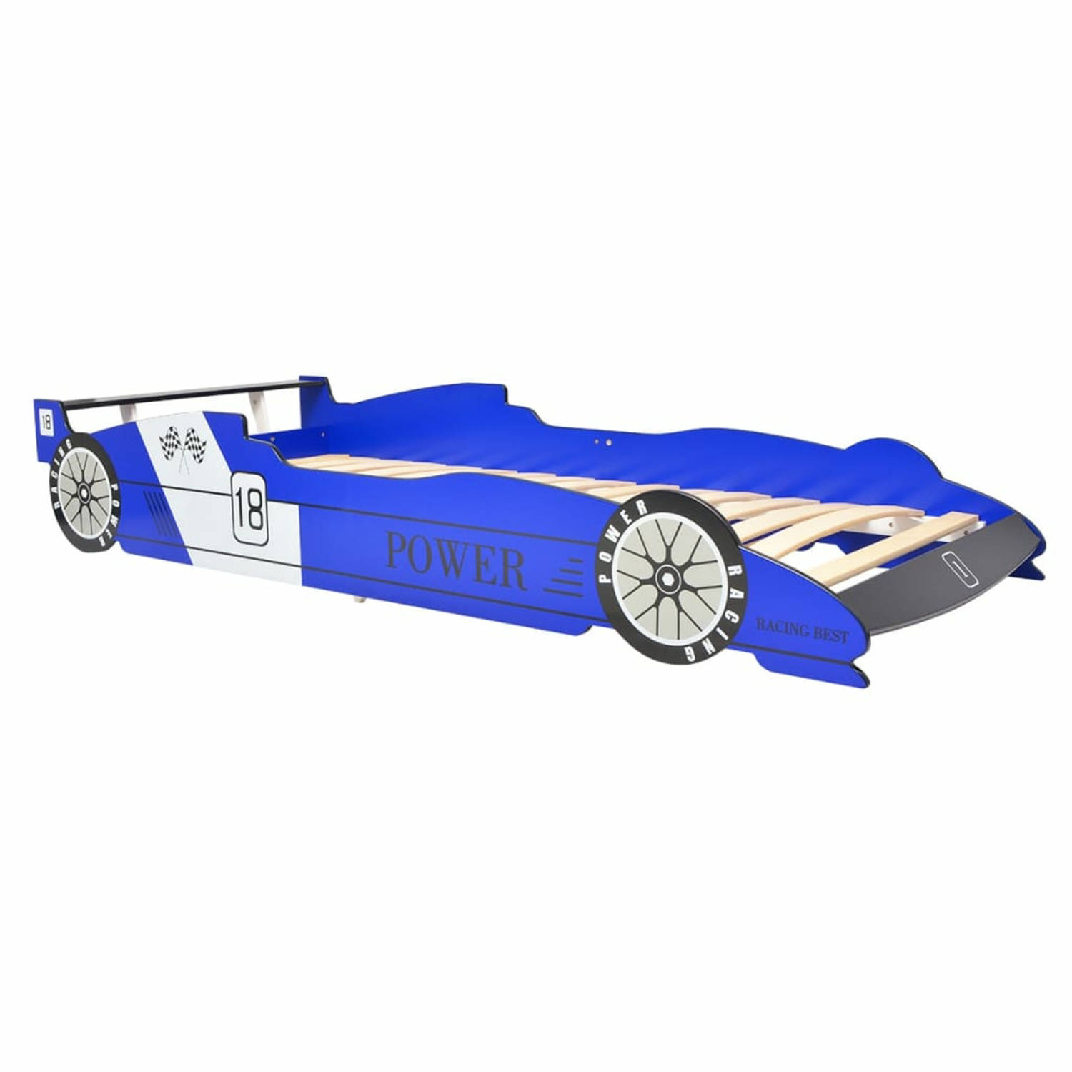 vidaXL Kinder race auto bed 90x200 cm blauw