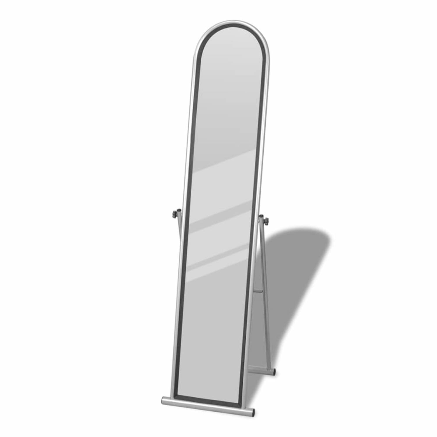 Vrijstaande rechthoekige spiegel volledige lengte (grijs)