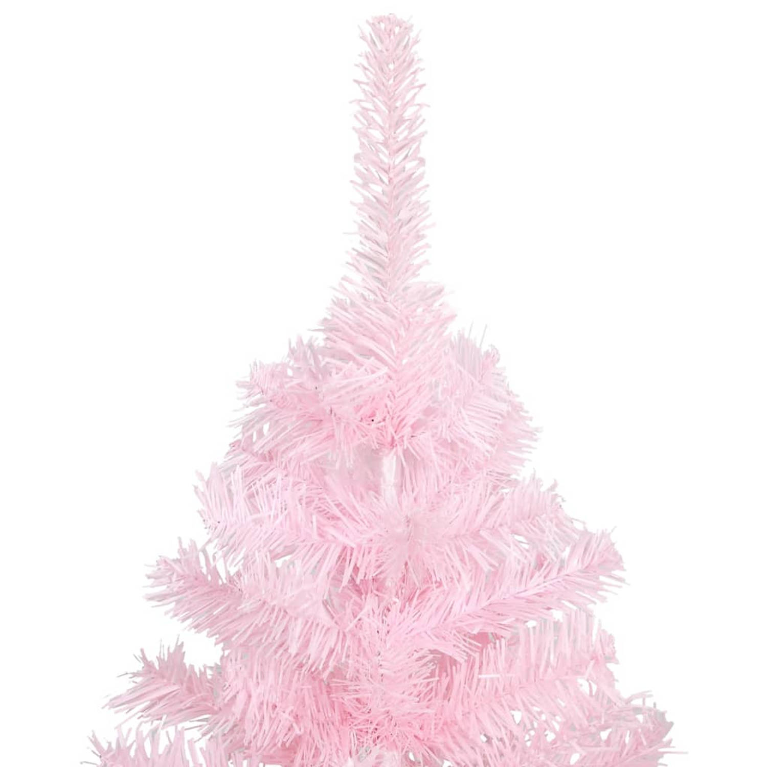 The Living Store Kunstkerstboom met standaard 150 cm PVC roze - Decoratieve kerstboom