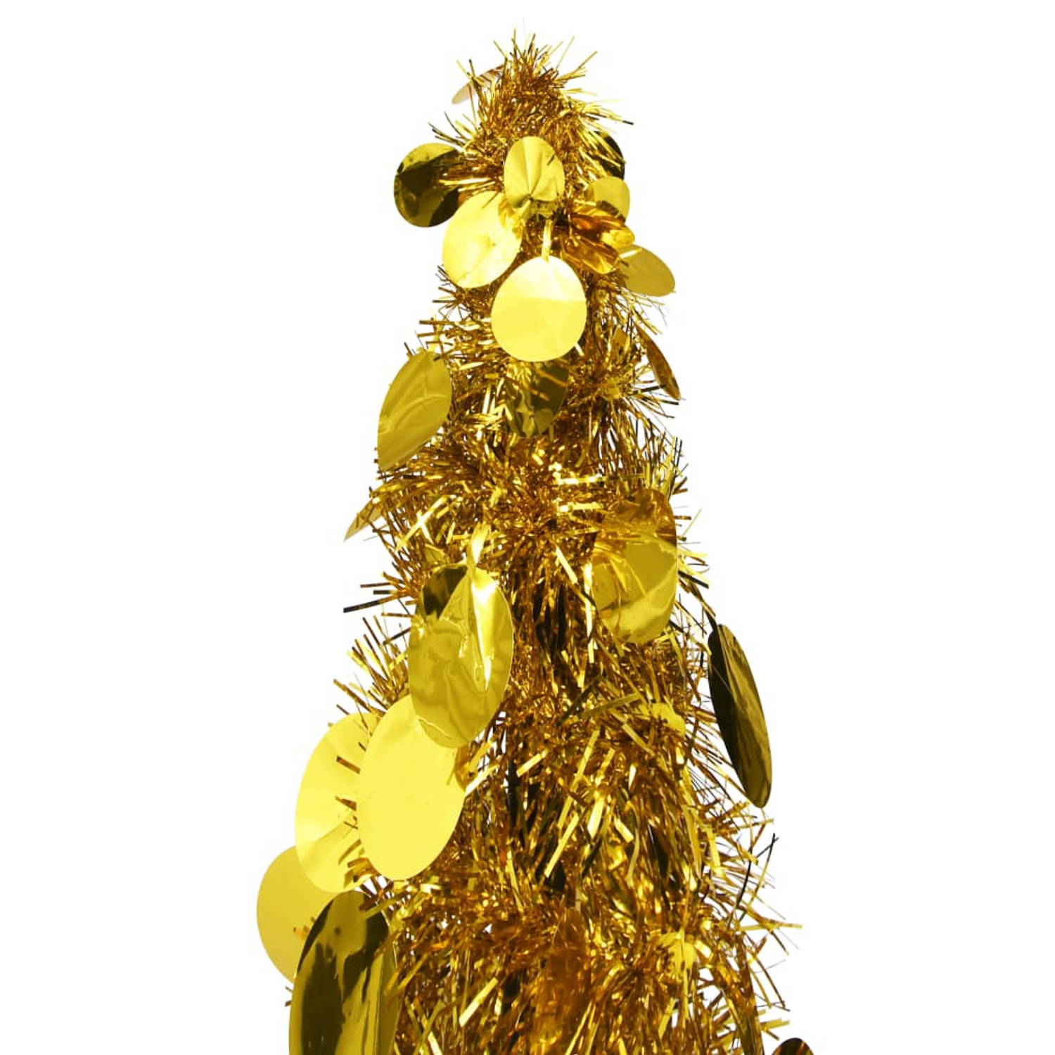 The Living Store Kunstkerstboom pop-up 150 cm PET goudkleurig - Decoratieve kerstboom
