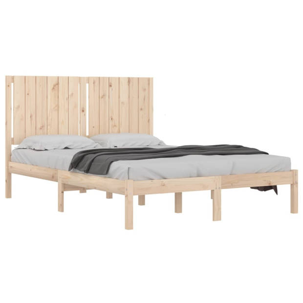 vidaXL Bedframe massief grenenhout 140x190 cm