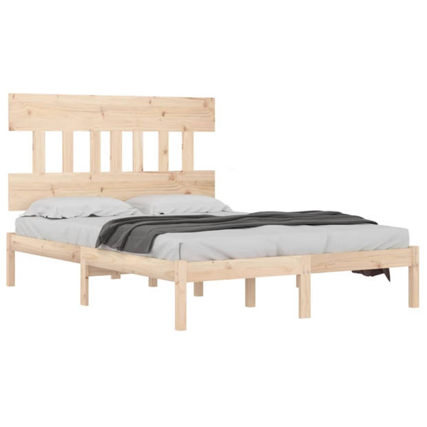 vidaXL Bedframe massief hout 140x190 cm