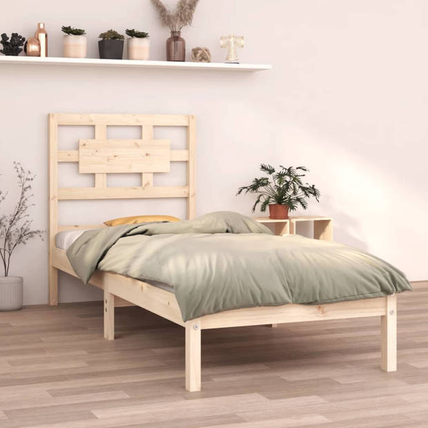 vidaXL Bedframe massief hout 75x190 cm