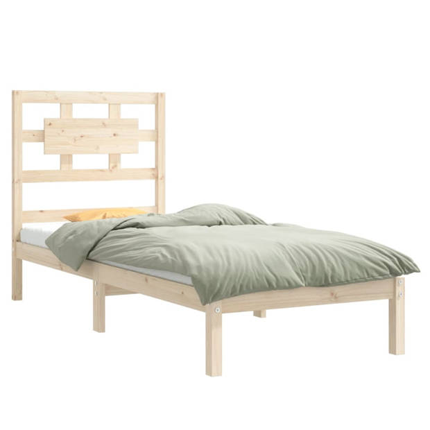 vidaXL Bedframe massief hout 75x190 cm