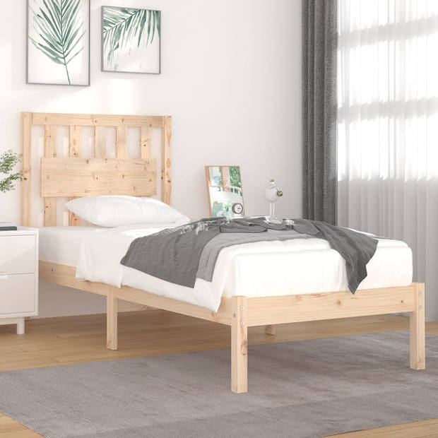 vidaXL Bedframe massief grenenhout 90x190 cm