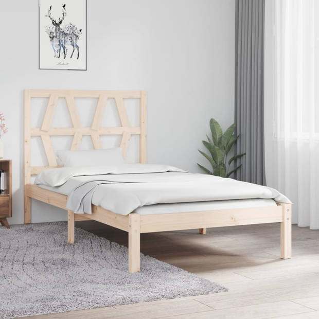 vidaXL Bedframe massief grenenhout 90x190 cm